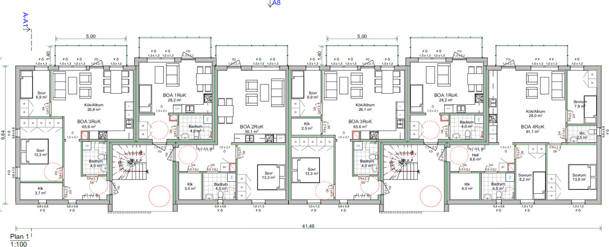 Planritning - Lassoskogen i Hemavan
